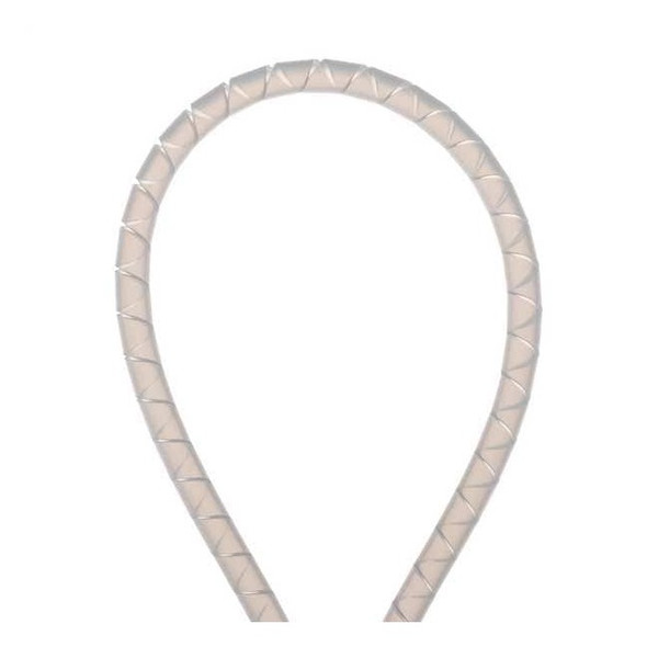Spiral Wrap, 3 in Max Bundle Dia., 100 ft, Polyethylene, Off White