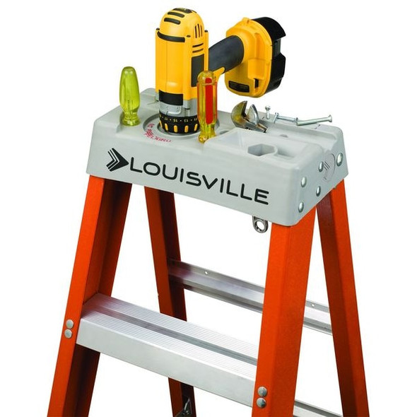 Louisville 10 ft Fiberglass Stepladder, 300 lb Capacity FS1510