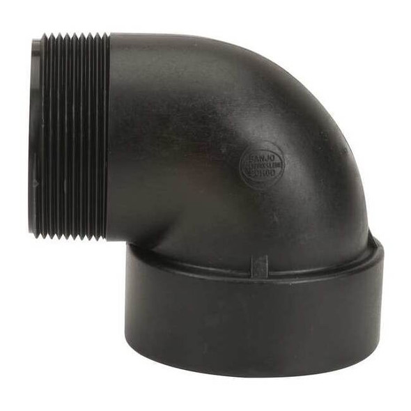 90 Degree Street Elbow, Polypropylene, 3", Schedule 80, 300 psi Max Pressure