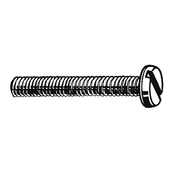 M4-0.70 x 8 mm Slotted Pan Machine Screw, Zinc Plated Steel, 100 PK