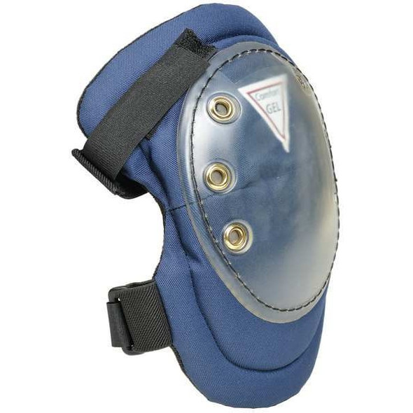 Knee Pad, Soft, Gel Pad, Fabric Cap, hook-and-loop Closure, 2 Straps, Blue, Universal