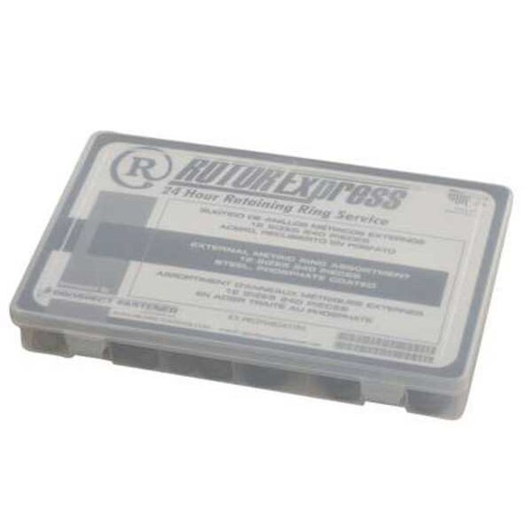 External Retaining Ring Assortment, Carbon Steel, Phosphate Finish