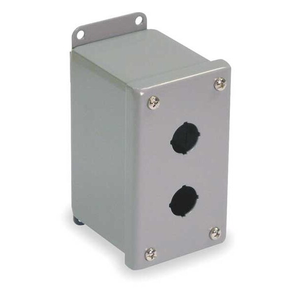 Wiegmann Pushbutton Enclosure,22mm,2 Holes,Steel PBGX2