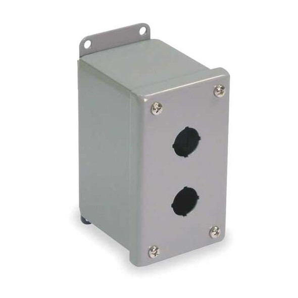 Wiegmann PushButtonEnclosure,22mm,2Hole,CarbSteel PBGX2