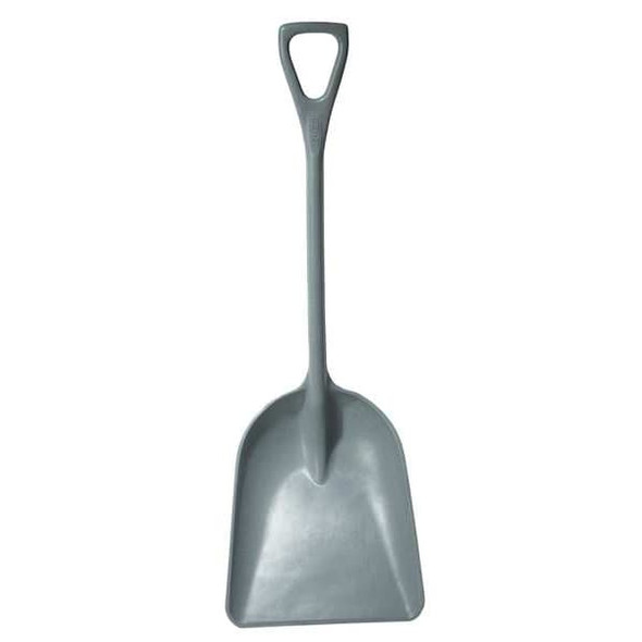 Remco No. 4 Industrial Square Point Shovel, Plastic Blade, 28 in L, Gray Polypropylene Handle 6982RG