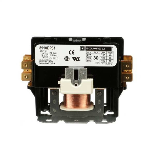 Definite Purpose Magnetic Contactor, 120V AC, 1 P, Non-Reversing, 1 Phase