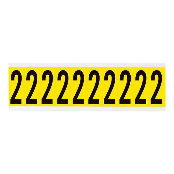 Brady NumberLabel,Vinyl,2-1/4inH,7/8inW 3440-2