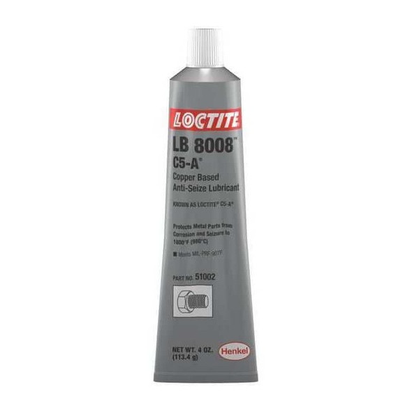 Anti-Seize, General Purpose, Tube, 4 oz, Copper Base, Paste, 1800 Degrees F Max