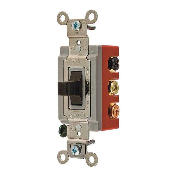 Wall Swtch, 2-Pole, 120/277V, 20A, Brn, Toggl
