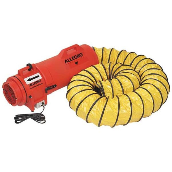 Allegro Industries Confined Space Fan,Orange,13 1-2" W 9533-15