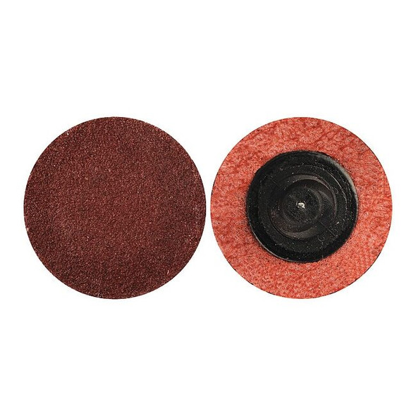 Norton Abrasives Quick Change Disc, AlO, 1in, 80G, TR, PK100 69957399686