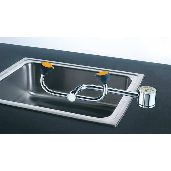 Guardian Equipment Plumbed Eyewash, Counter Mount, Plumbed, 4 5/12 in H., 13 in W G1805