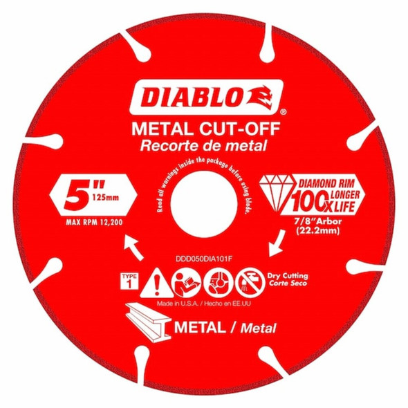 Diablo DiamondSawBlade,Diam:5",Thick:0.04" DDD050DIA101F