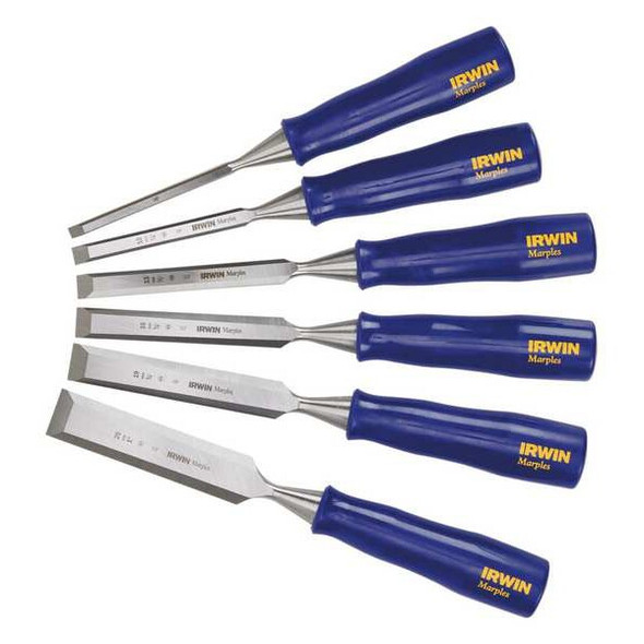 Irwin Wood Chisel Set,6 PC,1/4 To 1 In Tip M444SB6N