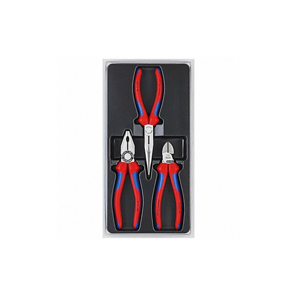 Knipex 3 Piece Bi-Material Grip Plier Set Multi-Component Grips Handle 00 20 11
