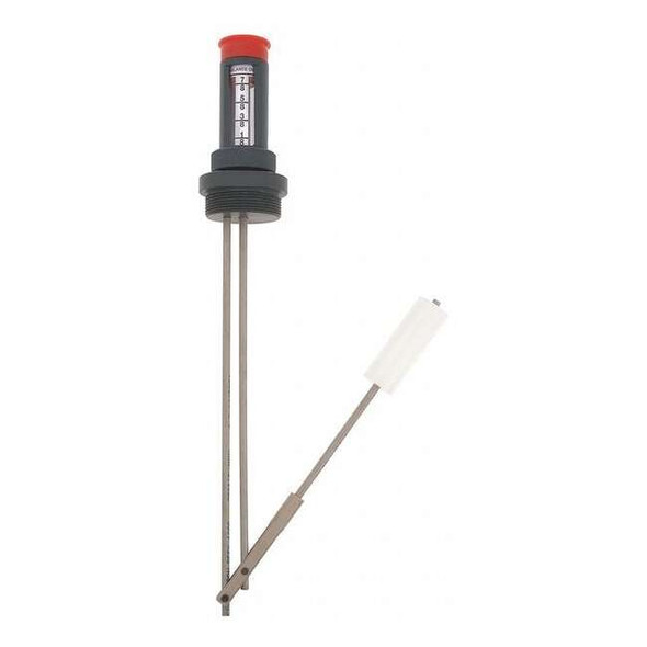 At-A-Glance Chemical Level Gauge, HDPE, 0.75 in P-55-.75