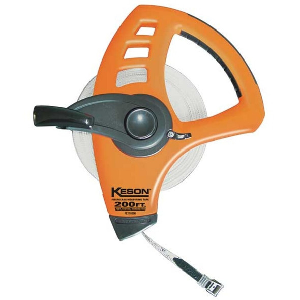 Keson 200 ft Engineer's Tape Measure, 1-2 in Blade FLT18200