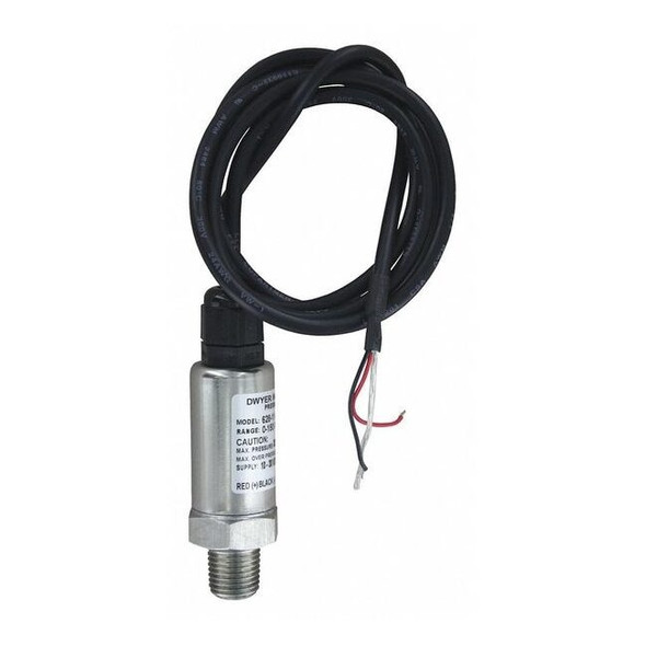 Dwyer Instruments Transmitter,0 to 50 PSI,36 In Lead 628-09-GH-P1-E1-S1