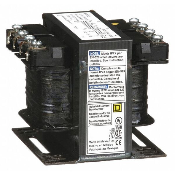 Square D Control Transformer, 75 VA, Not Rated, 120V AC, 240/480V AC 9070T75D1