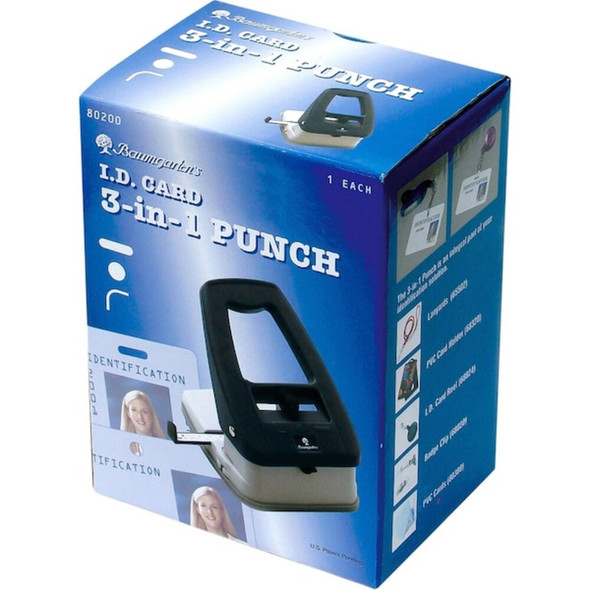 Sicurix Card Punch,For ID Cards,Black BAU 80200