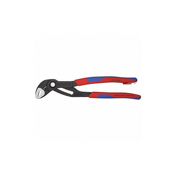 10 in Knipex Cobra V-Jaw Water Pump Plier Serrated, Bi-Material Grip