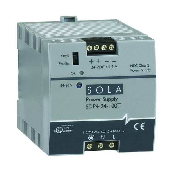 DC Power Supply, 176/264V AC; 85/132V AC, 24/28V DC, 92 W, 3.8 A, DIN Rail