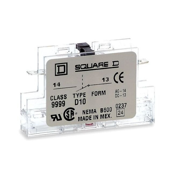 Square D Auxiliary Contact, 0NO/1NC, 5 A 9999D01