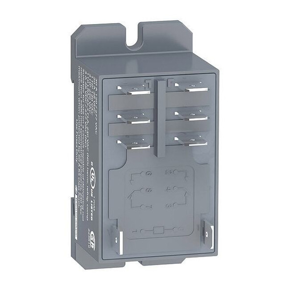 DIN Rail & Top Flange, Enclosed Power Relay, Square, 30 A, 8 Pins, Tab