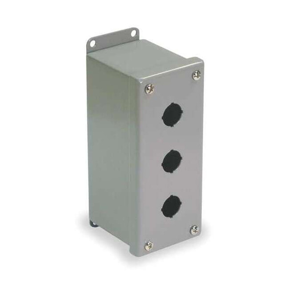 Wiegmann Pushbutton Enclosure,22mm,3 Holes,Steel PBGX3