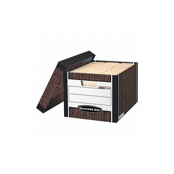Bankers Box File Box,Woodgrain,10" H,PK12 00725