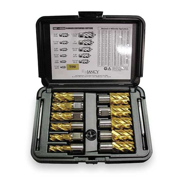 Slugger by Fein Annular Cutter Set TiN,1 In Cut D,11 Pc 63134999022