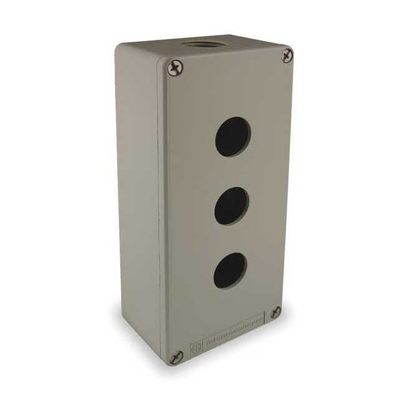 Schneider Electric PushButtonEnclosure,22mm,3Hole,DiCstZinc XAPG39503