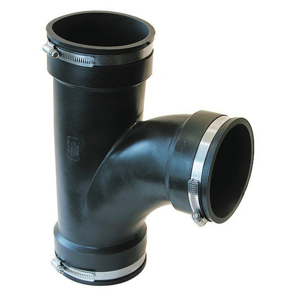 Fernco Flexible Tee, PVC, 4 in For Pipe Size QT-400