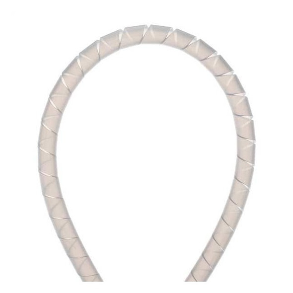 Spiral Wrap, 4 in Max Bundle Dia., 100 ft, Polyethylene, Off White