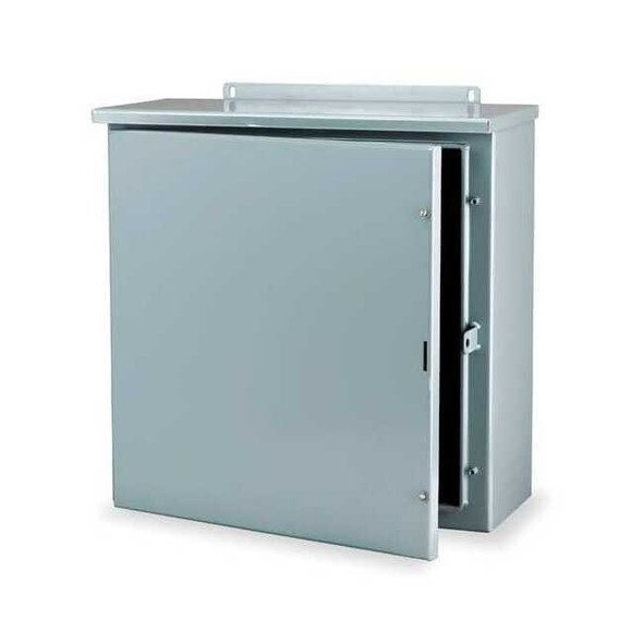 Padlockable Hasp Electrical Enclosures, 16 in H, 6 in D, 12 in W, 3R, Steel