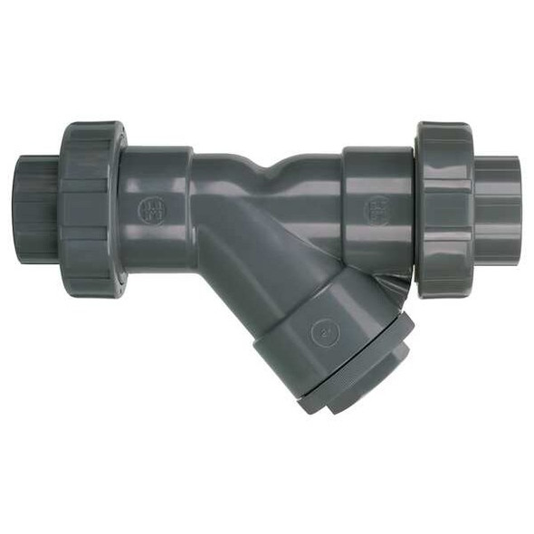 Hayward Flow Control Y Strainer, 2" Pipe, Threaded, PVC, 150 psi YS10200TU