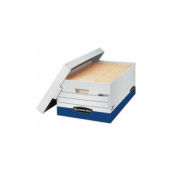 Bankers Box File Box,Blue; White,10" H,PK12 0063201