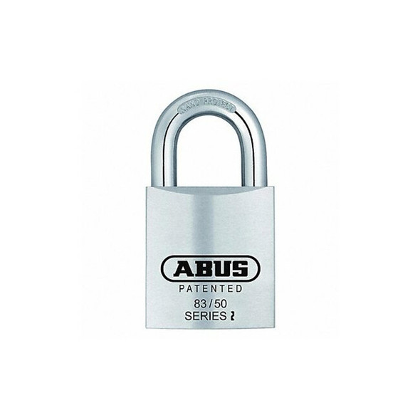 Abus Keyed Padlock, 59/64 in,Rectangle,Silver 83/50 RK KA-300
