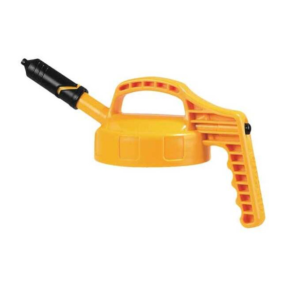 Oil Safe Mini Spout Lid,w/0.27 In Outlet,Yellow 100409