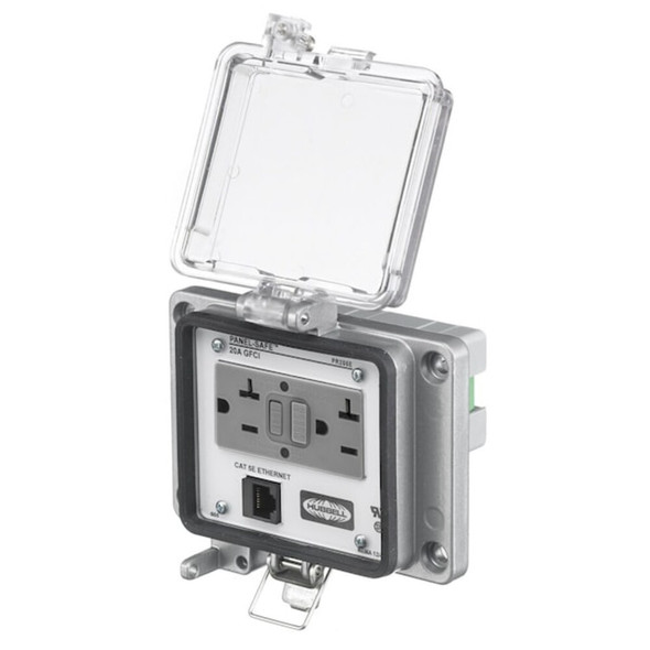 Hubbell Wiring Device-Kellems Access Port,Power And Data,NEMA 12-4 PR205E