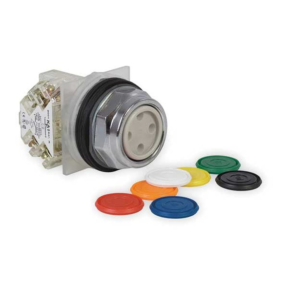 Schneider Electric PshButn,Blk,Blu,Grn,Org,Red,Wht,Ylw,SPDT 9001KR1UH13