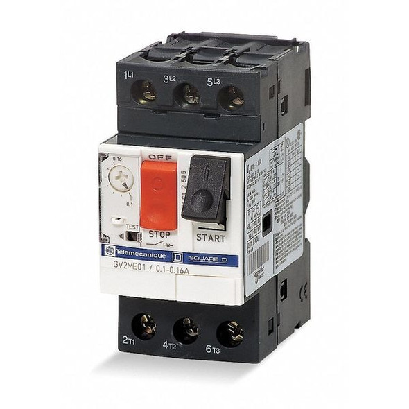 Manual Motor Starter, Not Applicable, 3 P, 3 Phase, Push Button, 0.63 A