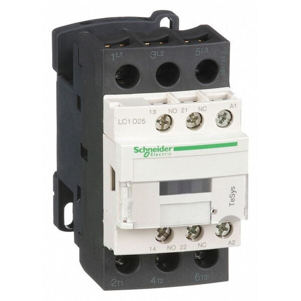 IEC Magnetic Contactor, 1NC/1NO, 120V AC, 3 P, Non-Reversing, Screw Clamp