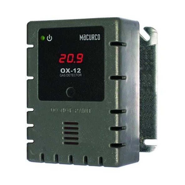 Macurco Fixed Gas Detector,O2,0 to 25% vol. OX-12