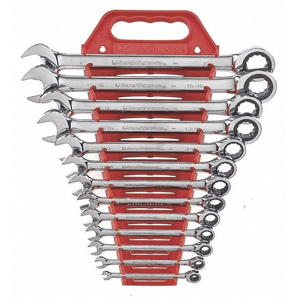 Gearwrench Combination Ratcheting Wrench,13 pc.,SAE 9312