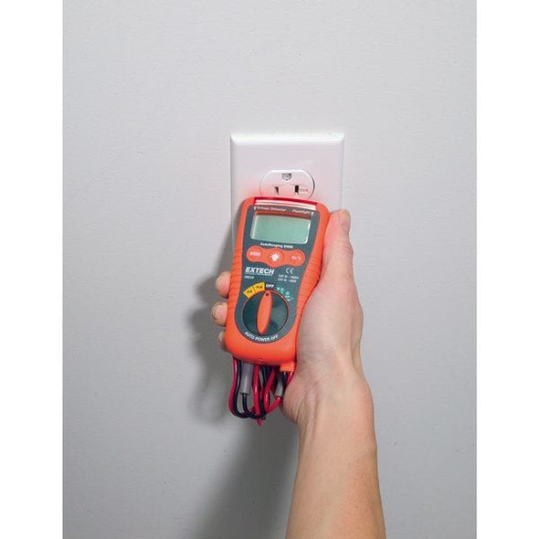 Extech Digital Multimeter, 600 V Max DC, 4 V Max AC, Average, 4,000 Instrument Counts, LCD DM220