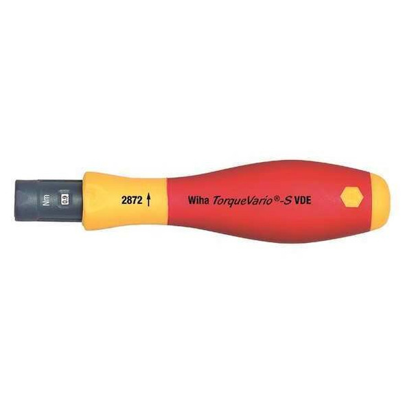 Wiha Torque Screwdriver,Adj.,Plastic Housing 28726