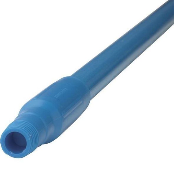 Vikan 59" Color Coded Handle, 1 1/4 in Dia, Blue, Fiberglass 29383
