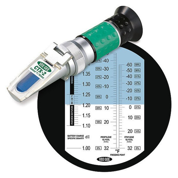 Vee Gee Analog Refractometer Coolant Freezing Point F 1.0 CTX-2