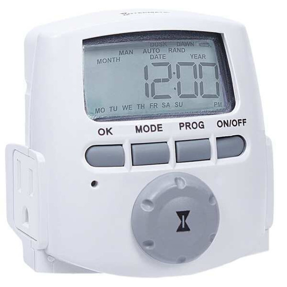 Intermatic Timer, Digital, 120V, 15A, Plug In DT620